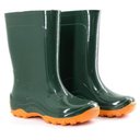 Ver imagem 1 de Bota Infantil Impermeável Verde Militar Galocha PVC/Borracha - Laranja / Verde Escuro - 25