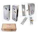 Ver imagem 1 de Kit metal para instalação de porta pivotante de bater - kit 1 cromado