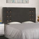 Ver imagem 2 de Cabeceira Estofada Cama Box Casal King Size Monreale 195cm Suede Cinza - Desk Design