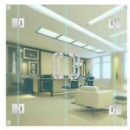 Dobradiça Inox Gv48 180°1010 para Porta de Vidro e Box - Vidro/Vidro - 3