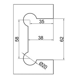 Dobradiça Inox Gv48 180°1010 para Porta de Vidro e Box - Vidro/Vidro - 7