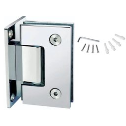 Dobradiça Inox Gv48 90º 1012 para Porta de Vidro e Box - Vidro/alvenaria - 1 Dobradiça Inox Gv48 90º 1012 para Porta de Vidro e Box - Vidro/alvenaria - 1