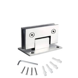 Dobradiça Inox Gv48 90º 1012 para Porta de Vidro e Box - Vidro/alvenaria - 2 Dobradiça Inox Gv48 90º 1012 para Porta de Vidro e Box - Vidro/alvenaria - 2