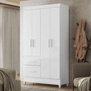 Ver imagem 1 de Guarda Roupa Infantil Ambiente Madri 4 Portas Branco Flex - Moval
