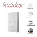 Ver imagem 7 de Guarda Roupa Infantil Ambiente Madri 4 Portas Branco Flex - Moval