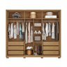 Guarda-roupa Casal New Comodus 6 Portas 6 Gavetas Ripado Buriti/fendi - Caemmun - 2