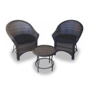 Ver imagem 1 de Conjunto de Poltronas Fibra Sintética Munique - 2 Poltronas + 1 Mesa Centro - Tecido Duna Midnight