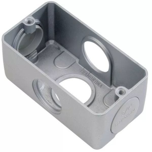 Kit com 12 Conduletes Caixa Multipla X Aluminio 1 Polegada Tramontina - 1
