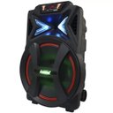 Ver imagem 3 de Caixa Som Amplificada Portátil Bluetooth 500W Rms Mp3 Fm USB SD Aux LED Bateria Amvox Aca 501 New