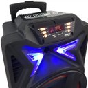 Ver imagem 4 de Caixa Som Amplificada Portátil Bluetooth 500W Rms Mp3 Fm USB SD Aux LED Bateria Amvox Aca 501 New