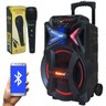 Caixa Som Amplificada Portátil Bluetooth 290W Rms Mp3 Fm USB LED Bateria Aca 292 New + 1 Microfone - 1