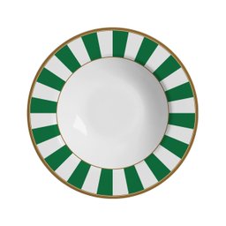 Conjunto com 6 Pratos Fundo Stripe Verde Ø25cm Alleanza Cerâmica - 1