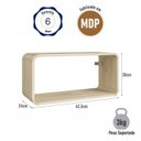 Ver imagem 6 de Nicho Duplo para Quarto 62,5x30cm Curve
