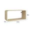 Ver imagem 4 de Nicho Duplo para Quarto 62,5x30cm Curve