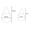 Ver imagem 7 de Kit 2 Espelhos Adnet Redondo 45cm e 60cm Preto + Suporte