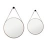 Kit 2 Espelhos Adnet Redondo 45cm e 60cm Preto + Suporte - 1