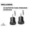 Kit 2 Espelhos Adnet Redondo 45cm e 60cm Preto + Suporte - 8