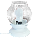 Ver imagem 1 de Abajur Sensitive Branco Bola Americana Canelada Transparente