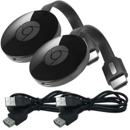 Kit 2 Adaptadores Espelhamento Tv Chomecase Wecast Hdmi = Chomecast Anycast Full Hd 1080p - 1