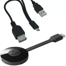 Kit 2 Adaptadores Espelhamento Tv Chomecase Wecast Hdmi = Chomecast Anycast Full Hd 1080p - 4