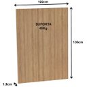 Ver imagem 6 de Mesa de Reunião para Escritório com Painel 8 Lugares Amêndoa
