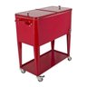 Cooler Antique Vermelho Ferro com Rodízio 77x90x46Cm - 3