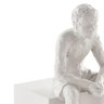 Escultura "pessoa Sentada" Poliresina Off White 17,5x15cm - 4