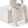 Escultura "pessoa Sentada" Poliresina Off White 17,5x15cm - 5