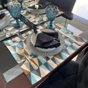 Ver imagem 4 de Kit 6 Guardanapo em Jacquard Preto 40x40cm