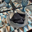 Ver imagem 2 de Kit 6 Guardanapo em Jacquard Preto 40x40cm
