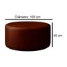 Puff Redondo Cartagena 1 Metro Corino - 7 Decor Wisky - 5