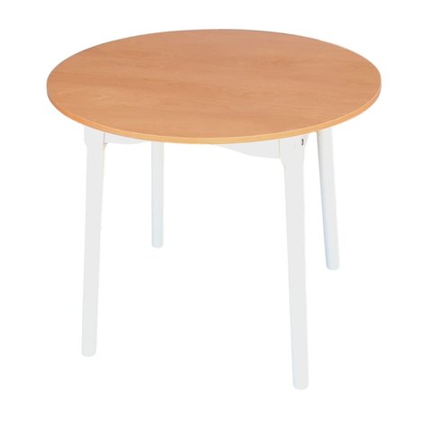 Mesa de Jantar Colonial Brisa Rústica 90cm Redonda em Madeira e Tampo em Mdf com Revestimento Bp:bra
