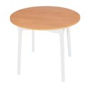 Ver imagem 1 de Mesa de Jantar Colonial Brisa Rústica 90cm Redonda em Madeira e Tampo em Mdf com Revestimento Bp:bra