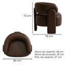Ver imagem 3 de Poltrona Decorativa Lume Pes Madeira Courino Tcs 721 Moll