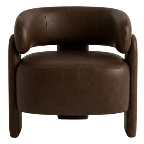 Poltrona Decorativa Lume Pes Madeira Courino Tcs 721 Moll
