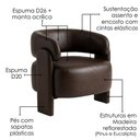 Ver imagem 4 de Poltrona Decorativa Lume Pes Madeira Courino Tcs 721 Moll