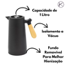 Garrafa Termica Wood Fashion Preta 1 Litro Home Presentes - 4