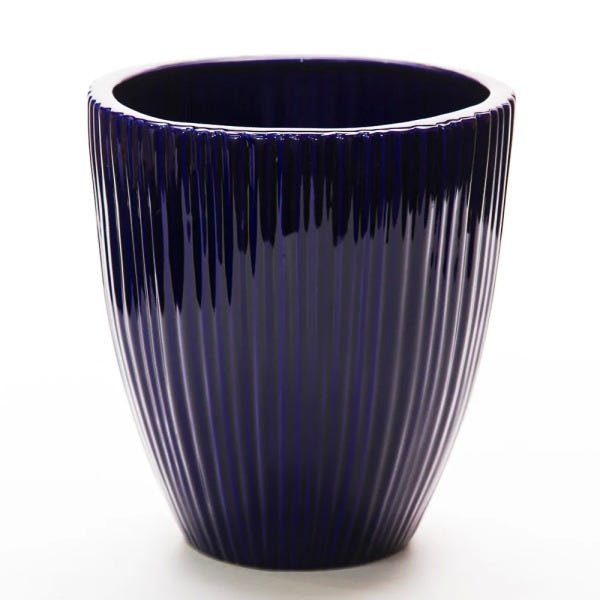 Cachepot em Cerâmica Classic Azul Cobalto - M Cachepot em Cerâmica - 1