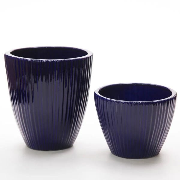 Cachepot em Cerâmica Classic Azul Cobalto - M Cachepot em Cerâmica - 3
