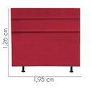 Ver imagem 3 de Cabeceira Estofada Argentina 195cm King Size Para Cama Box Quarto Suede Vermelho - Gat Magazine