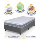 Ver imagem 3 de Conjunto Box Cinza Durban Cinza Espuma D28 Solteiro 96x203x57 - King House