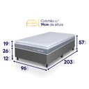 Ver imagem 2 de Conjunto Box Cinza Durban Cinza Espuma D28 Solteiro 96x203x57 - King House