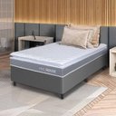 Ver imagem 1 de Conjunto Box Cinza Durban Cinza Espuma D28 Solteiro 96x203x57 - King House