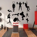 Ver imagem 1 de Kit 11 Adesivos de Parede Academia Crossfit Silhueta Homem Mulher Kanto Store Adesivo de Parede Logo
