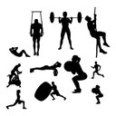 Ver imagem 4 de Kit 11 Adesivos de Parede Academia Crossfit Silhueta Homem Mulher Kanto Store Adesivo de Parede Logo