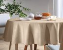 Ver imagem 3 de Toalha de Mesa Redonda Herbare Sempre Limpa 6 Lugares Marrom Karsten