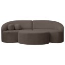 Ver imagem 1 de Sofá Orgânico Palermo 4 Lugares 210cm + Puff Bouclê - Sofa Store:bouclê Marrom