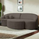 Ver imagem 2 de Sofá Orgânico Palermo 4 Lugares 210cm + Puff Bouclê - Sofa Store:bouclê Marrom