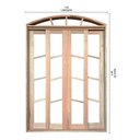Ver imagem 5 de Porta Balcão de Correr Padrão Cedro Diagonal Arco Bat.14 Cm- 2.35(a)x1.90(l)