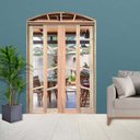 Ver imagem 6 de Porta Balcão de Correr Padrão Cedro Diagonal Arco Bat.14 Cm- 2.35(a)x1.90(l)